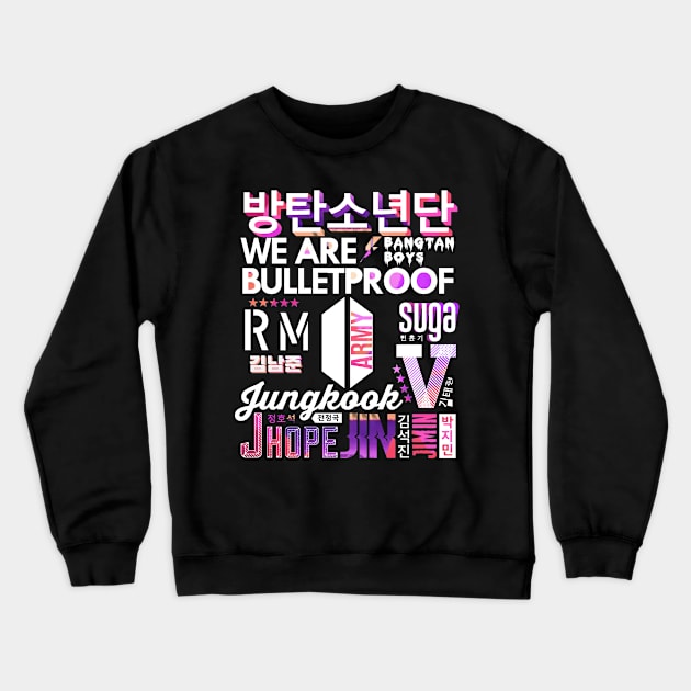 BTS Army The Eternal Collage Crewneck Sweatshirt by hallyupunch